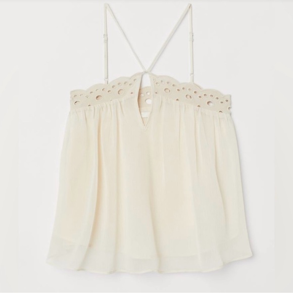 H&M Chiffon Swing Top Ivory- NWT - Picture 3 of 15